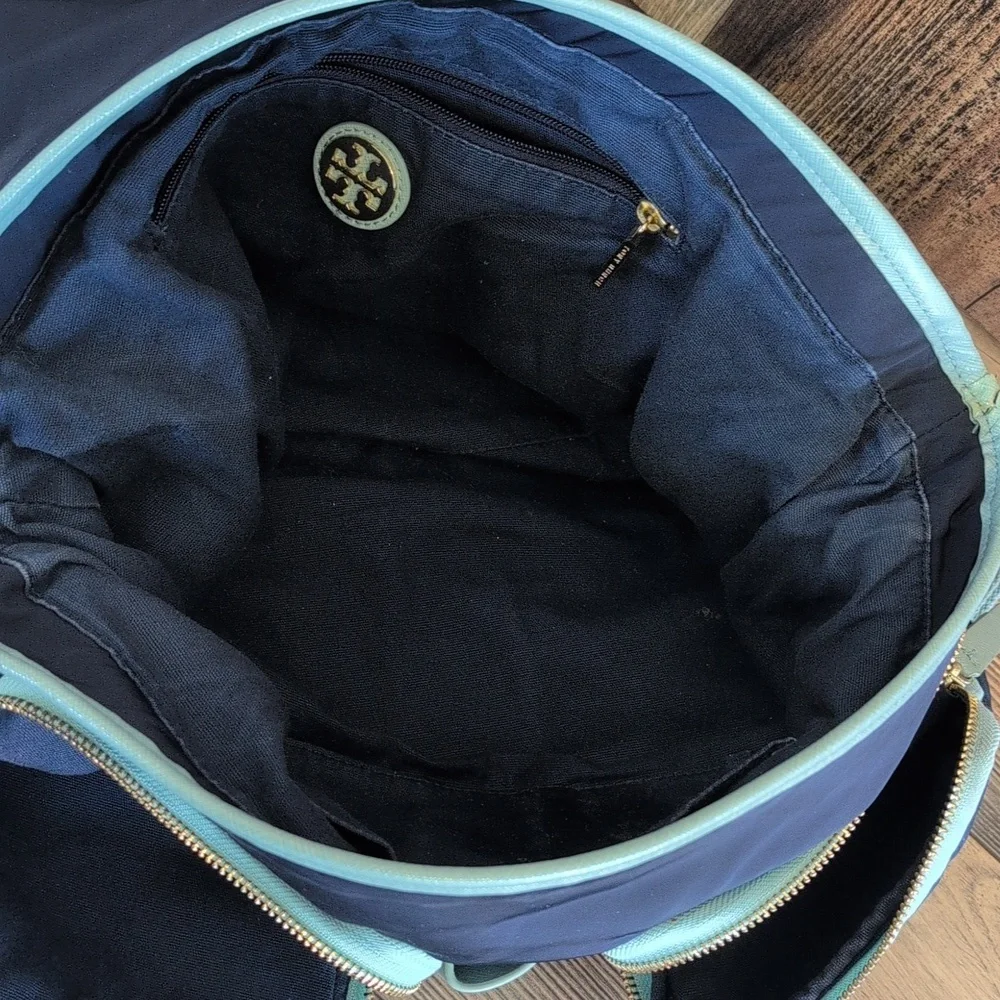 Tory Burch Blue/Light Blue Shoulder Diaper Messanger Bag